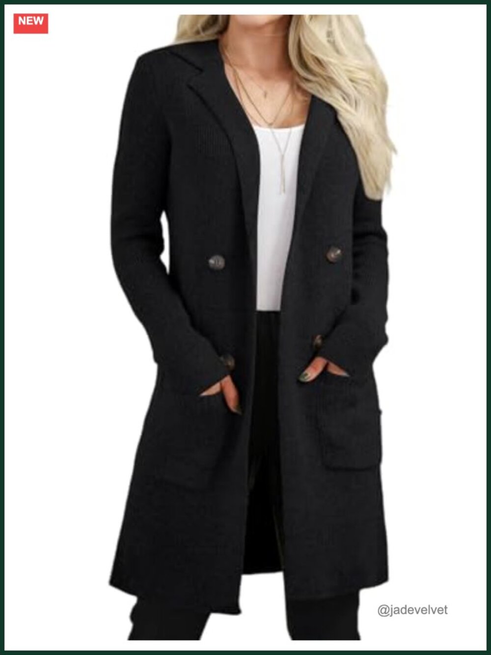Womens Open Front Long Cardigan Sweater Knit Coatigan with Pockets
